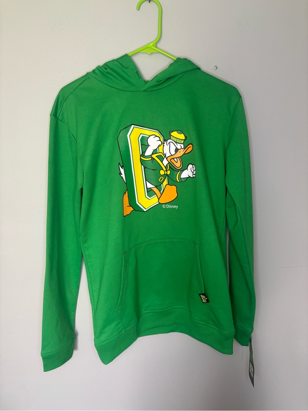 Disney Green Kids Hoodie with Donald Duck Oregon Ducks Graphic